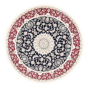 Perserteppich - Nain rund  - 204 x 195 cm - dunkelblau