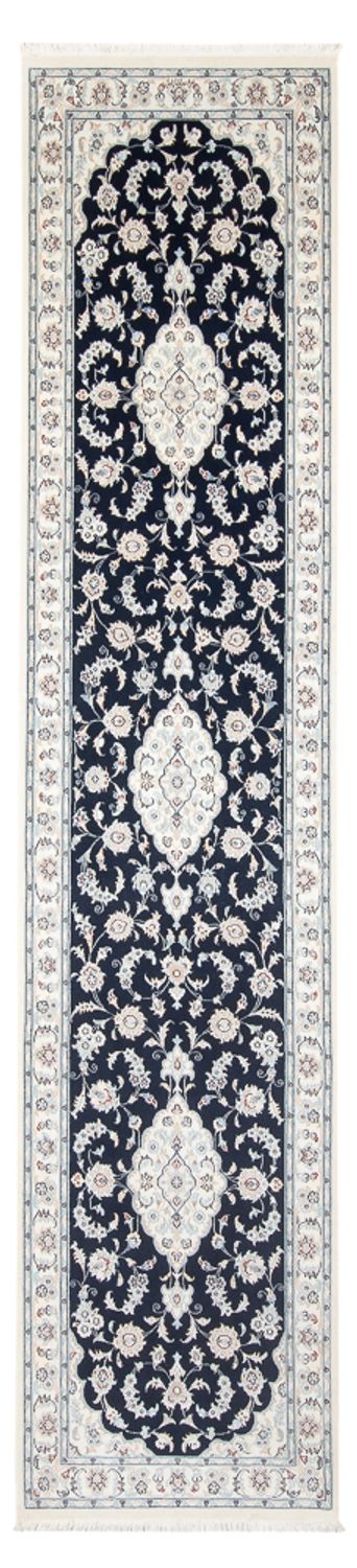 Läufer Perser - Nain - Premium - 346 x 88 cm - dunkelblau