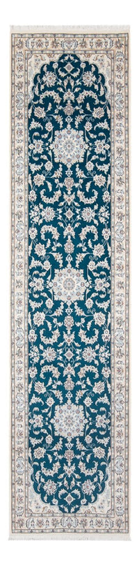 Tapis de couloir Tapis persan - Nain - Premium - 298 x 81 cm - bleu foncé