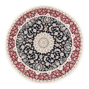 Perserteppich - Nain rund  - 206 x 195 cm - dunkelblau