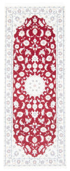 Tapis de Nain - 9La Tapis 80x199cm - Tapis persan - rouge - Tapis de couloir / Rouge / 80 x 199 cm Tapis de couloir