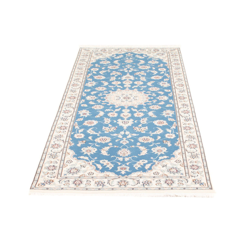 Läufer Perser - Nain - Royal - 197 x 82 cm - hellblau