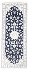 Tapis de Nain - 9La Tapis 81x198cm - Tapis persan - bleu foncé - Tapis de couloir / Bleu foncé / 81 x 198 cm Tapis de couloir