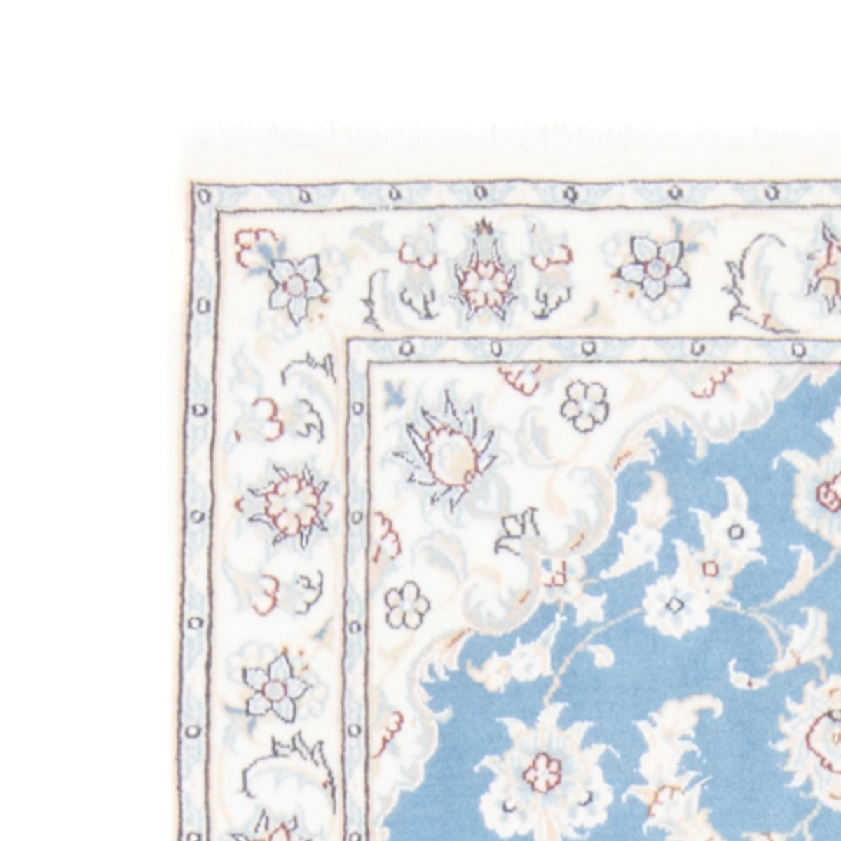 Läufer Perser - Nain - Royal - 204 x 82 cm - hellblau