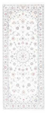 Tapis de couloir Tapis persan - Nain - Royal - 199 x 81 cm - crème