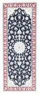 Läufer Perser - Nain - Royal - 203 x 81 cm - dunkelblau