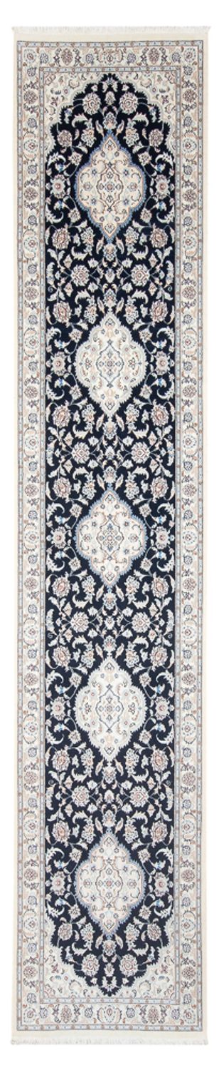 Läufer Perser - Nain - Premium - 388 x 88 cm - dunkelblau