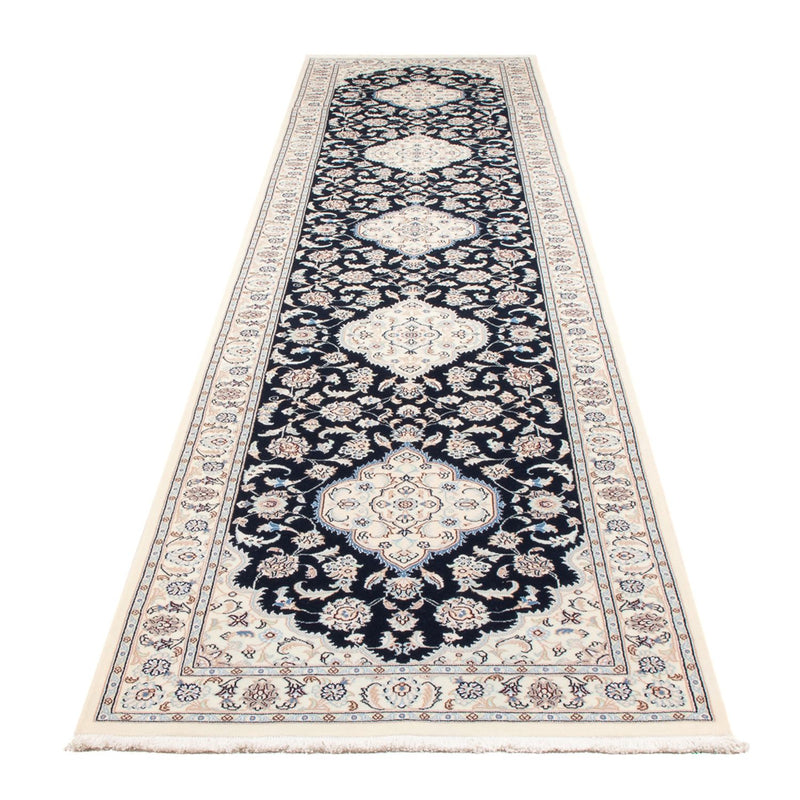 Läufer Perser - Nain - Premium - 388 x 88 cm - dunkelblau