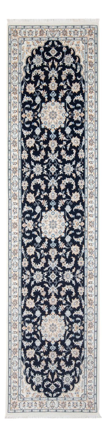Läufer Perser - Nain - Premium - 302 x 83 cm - dunkelblau