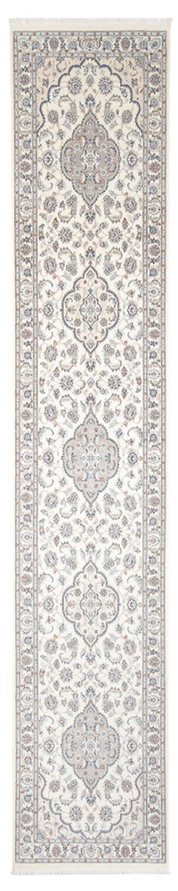 Tapis de couloir Tapis persan - Nain - Premium - 410 x 90 cm - crème