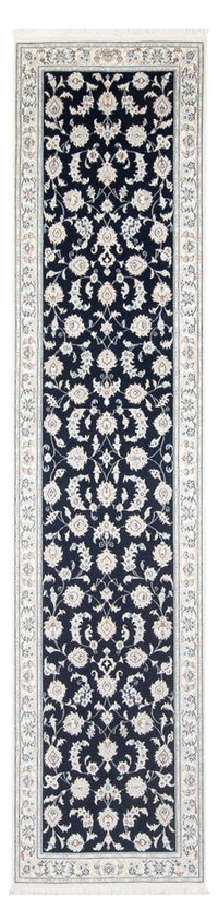 Tapis de couloir Tapis persan - Nain - Premium - 339 x 85 cm - bleu foncé