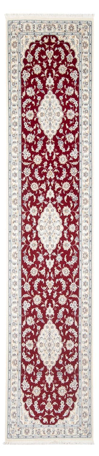 Tapis de couloir Tapis persan - Nain - Premium - 351 x 85 cm - rouge