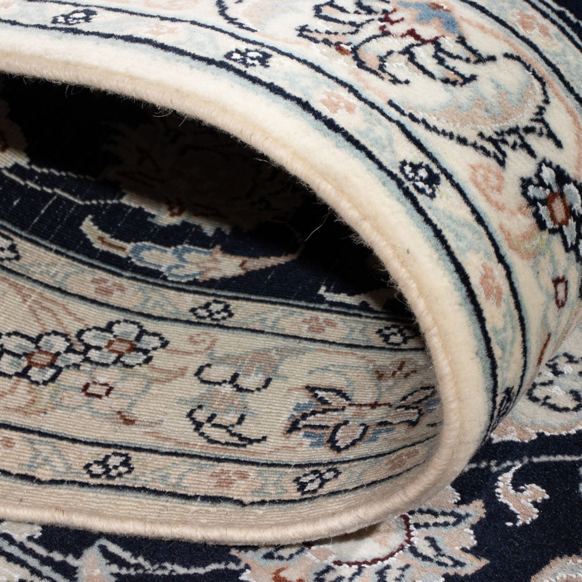 Läufer Perser - Nain - Premium - 299 x 84 cm - dunkelblau