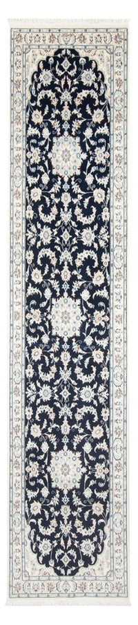 Tapis de couloir Tapis persan - Nain - Premium - 322 x 80 cm - bleu foncé