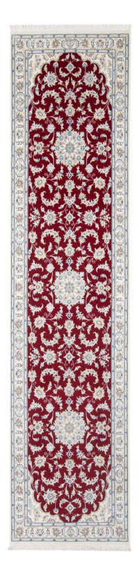 Tapis de couloir Tapis persan - Nain - Premium - 302 x 82 cm - rouge