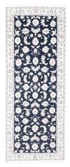 Tapis de Nain - 9La Tapis 81x195cm - Tapis persan - bleu foncé - Tapis de couloir / Bleu foncé / 81 x 195 cm Tapis de couloir