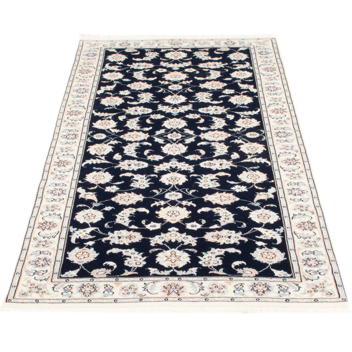Läufer Perser - Nain - Royal - 194 x 80 cm - dunkelblau
