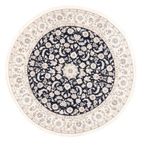 Tapis persan - Nain ronde  - 202 x 202 cm - bleu foncé
