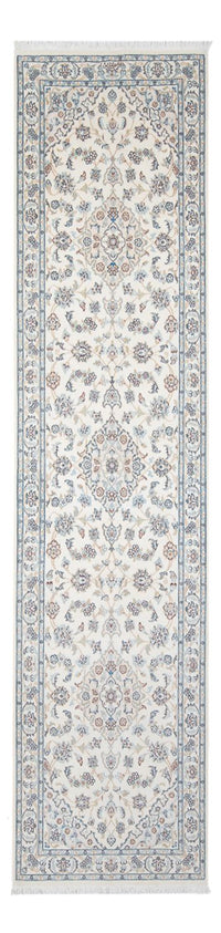 Tapis de couloir Tapis persan - Nain - Premium - 308 x 80 cm - crème