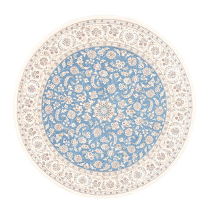 Perserteppich - Nain rund  - 212 x 203 cm - hellblau