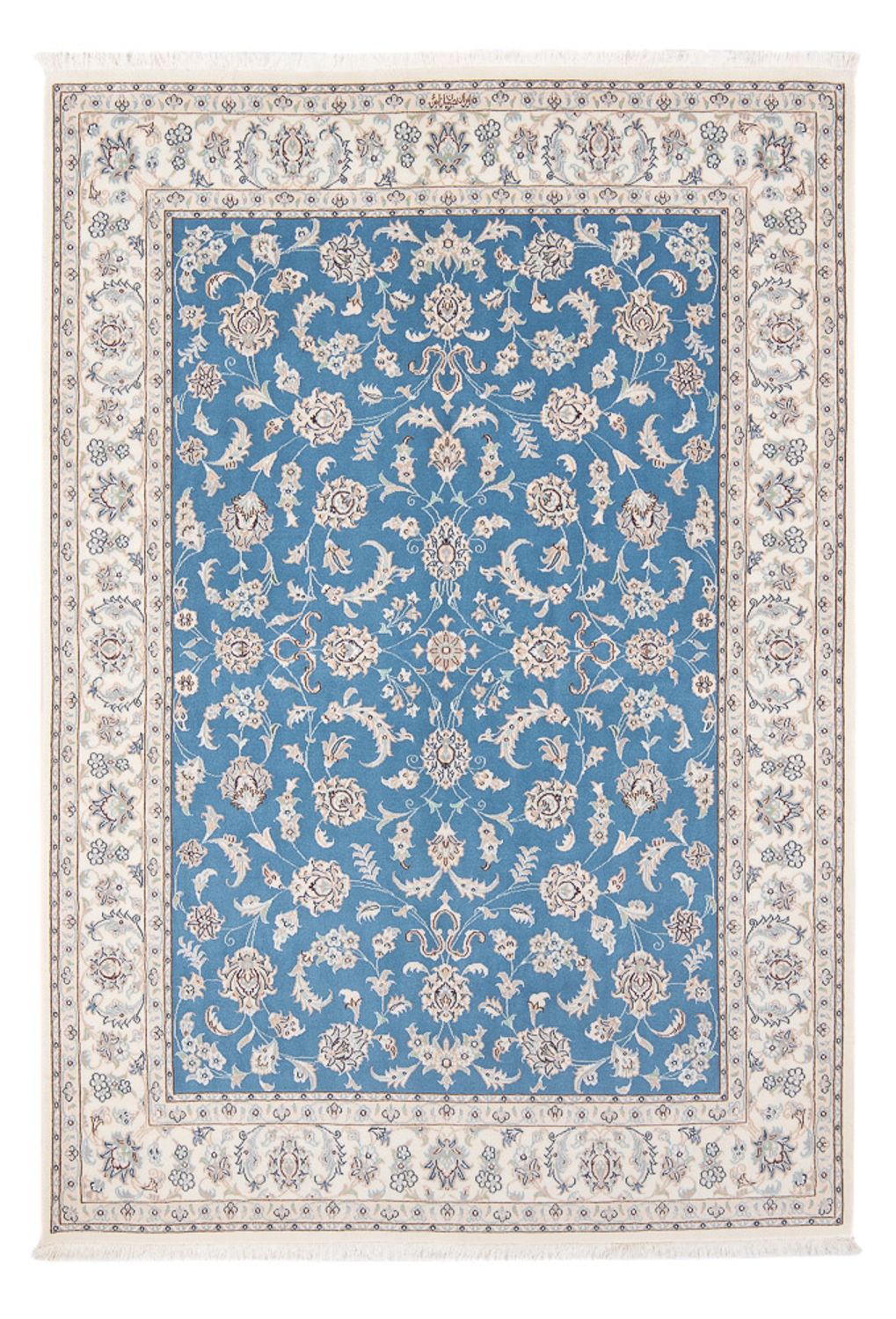 Perserteppich - Nain - Premium - 203 x 150 cm - blau