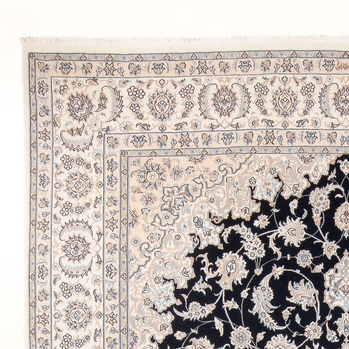 Perserteppich - Nain - Premium - 296 x 247 cm - dunkelblau