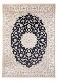 Tapis persan - Nain - Premium - 340 x 246 cm - bleu foncé