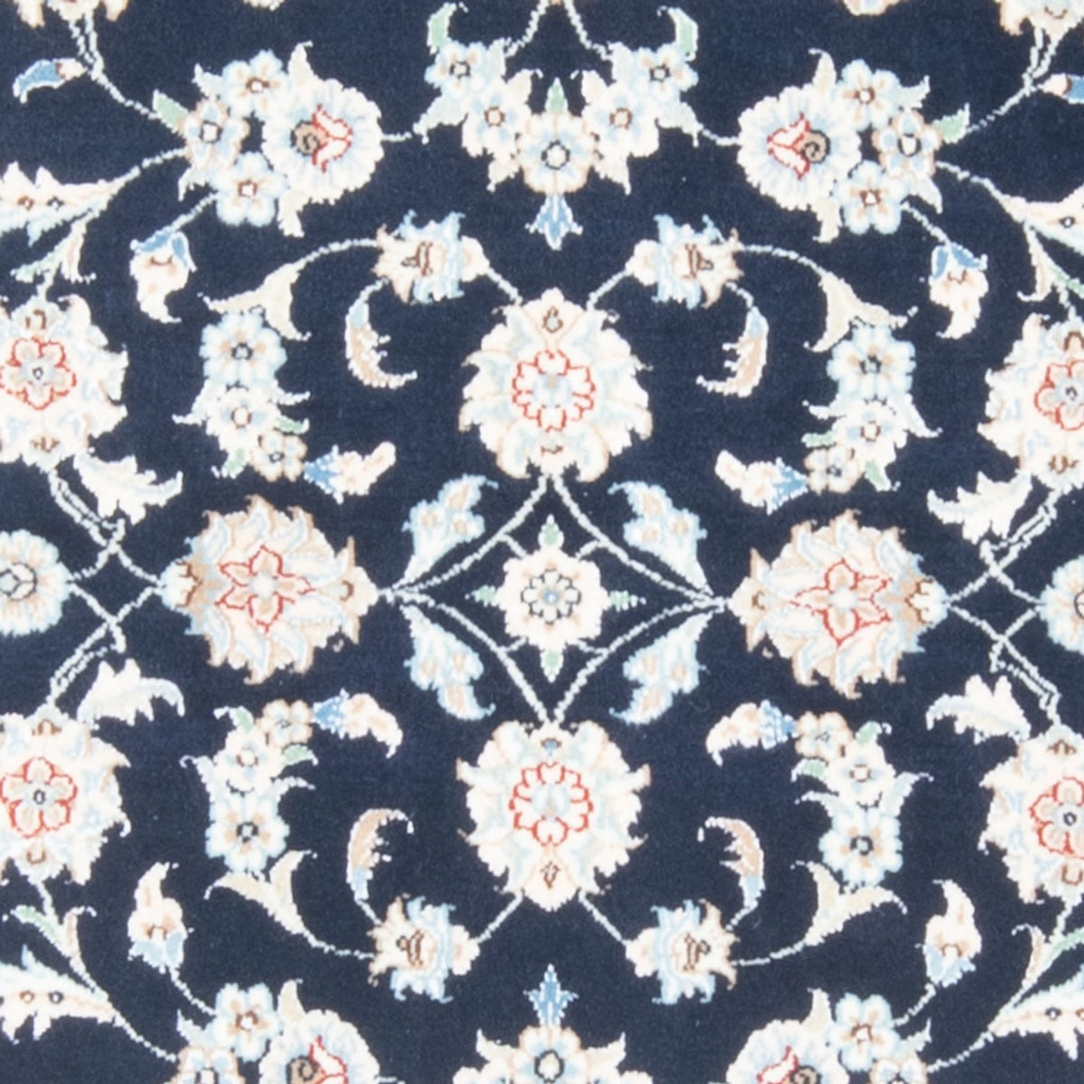 Tapis de couloir Tapis persan - Nain - Royal - 203 x 80 cm - bleu foncé