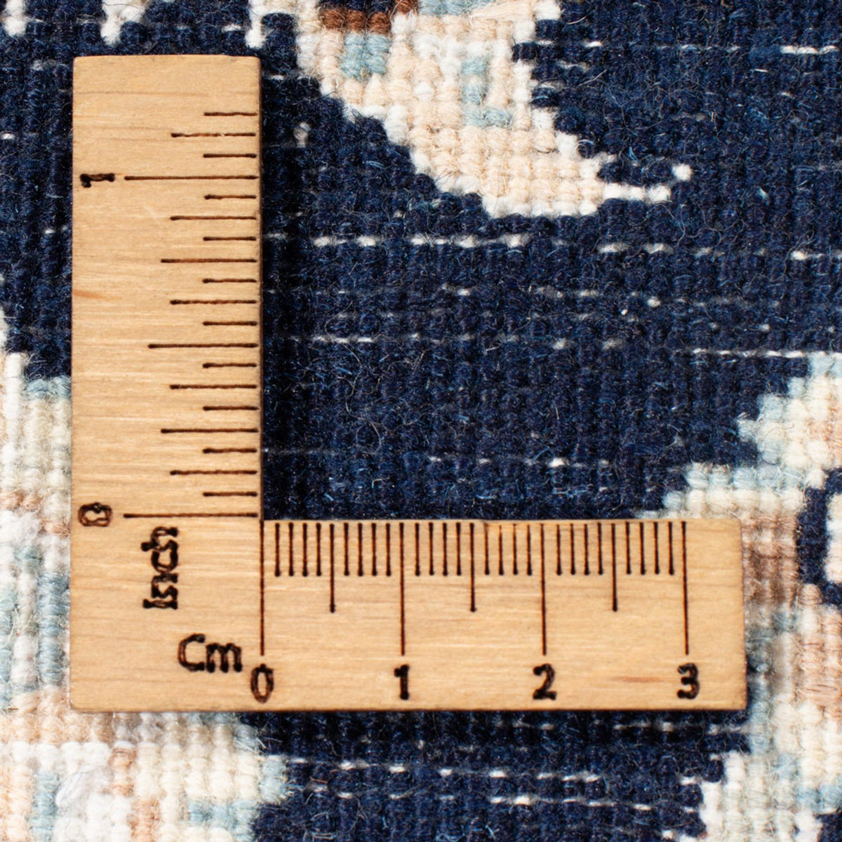 Tapis de couloir Tapis persan - Nain - Royal - 203 x 80 cm - bleu foncé