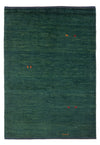 Tapis Gabbeh persan Tapis 140x205cm - Perserteppich Wollteppich - vert foncé - Rectangle / Vert foncé / 140 x 205 cm Rectangle