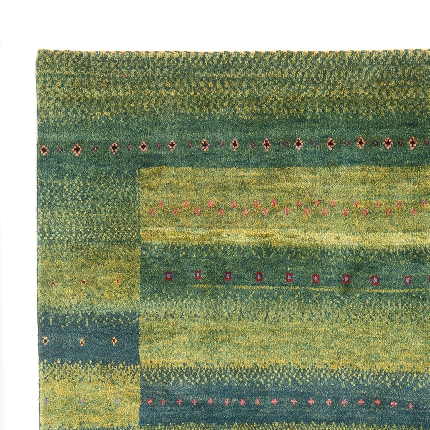 Gabbeh Teppich - Perser - 204 x 148 cm - dunkelgrün