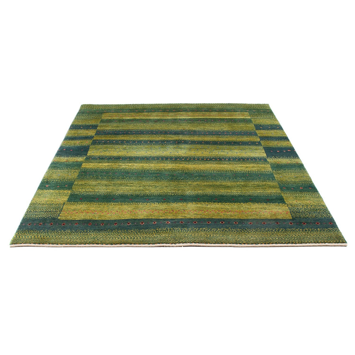 Gabbeh Teppich - Perser - 204 x 148 cm - dunkelgrün