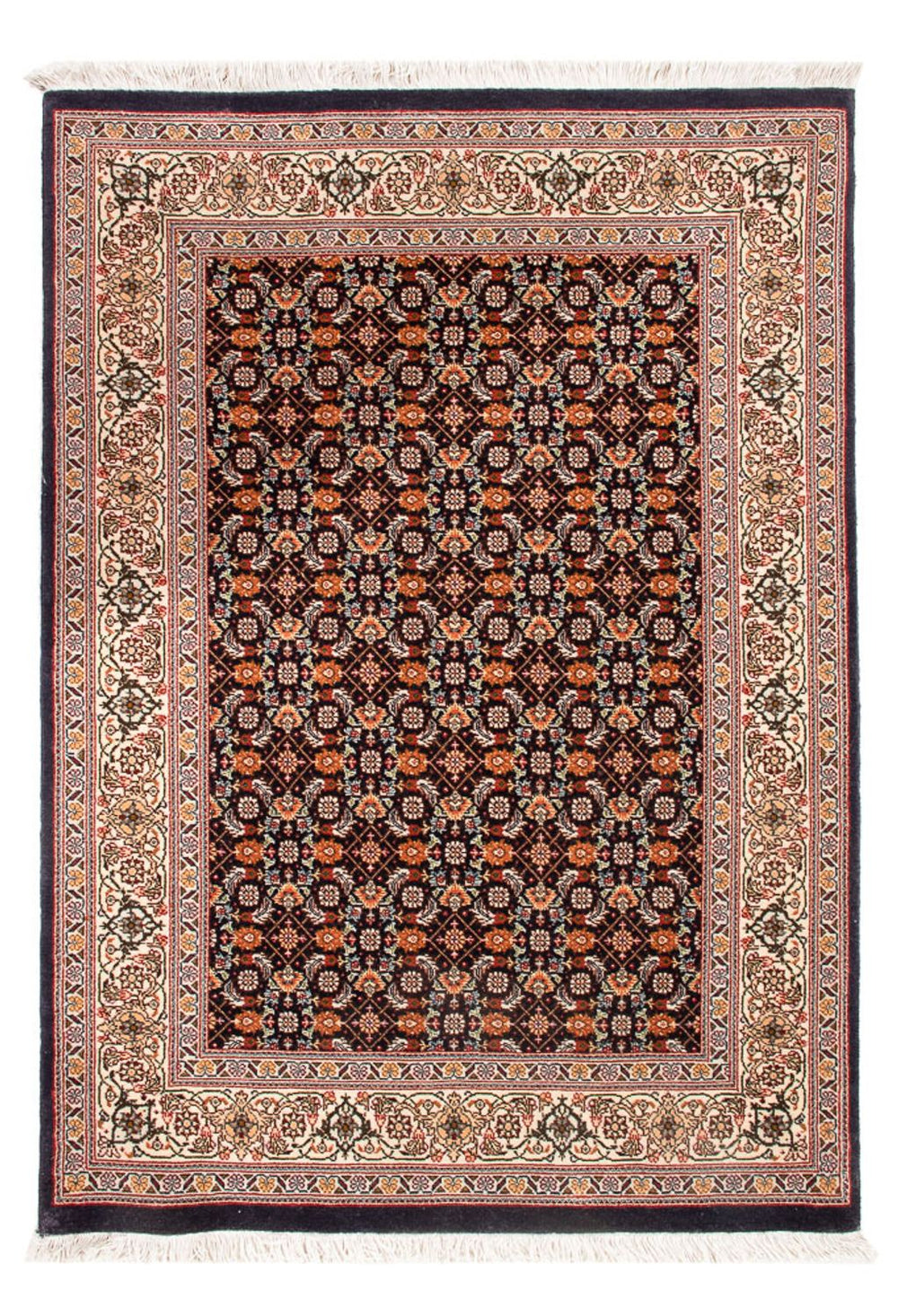 Perserteppich - Täbriz - Royal - 116 x 83 cm - dunkelblau