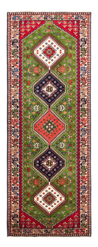 Tapis de couloir Tapis persan - Nomadic - 212 x 80 cm - vert