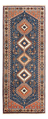 Tapis de couloir Tapis persan - Nomadic - 200 x 84 cm - bleu