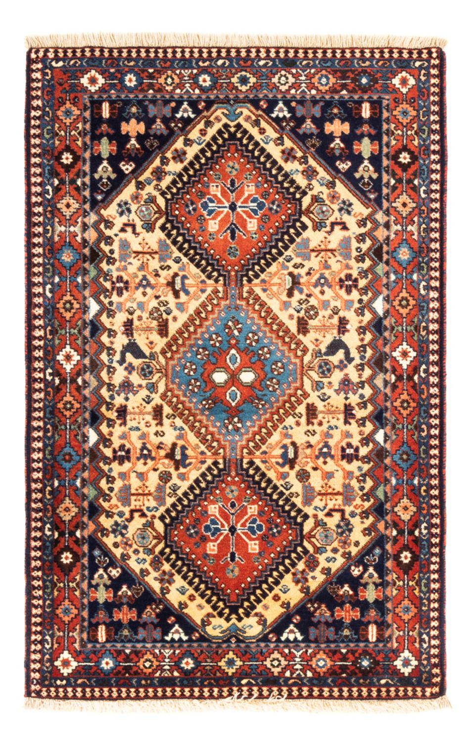 Perserteppich - Nomadic - 130 x 84 cm - creme