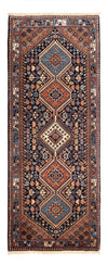 Yalameh Tapis 84x202cm - Tapis persan - bleu foncé - Tapis de couloir / Bleu foncé / 84 x 202 cm Tapis de couloir
