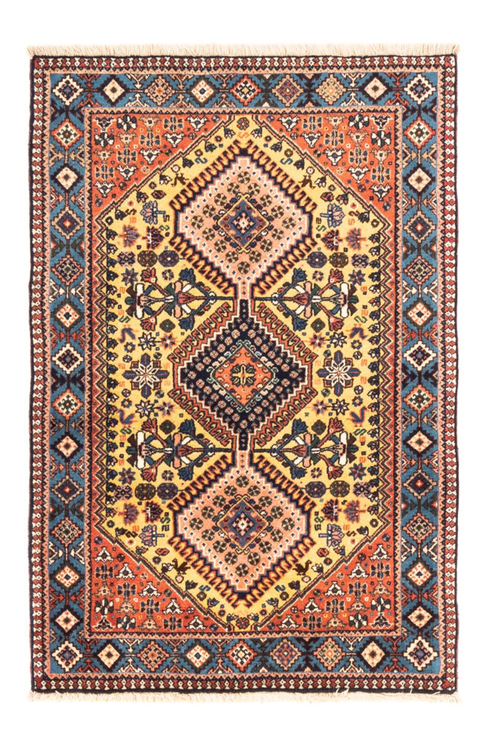 Perserteppich - Nomadic - 123 x 83 cm - gelb