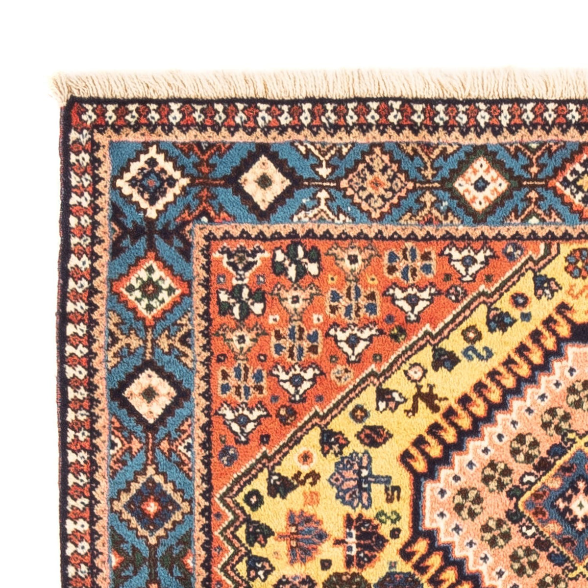 Perserteppich - Nomadic - 123 x 83 cm - gelb