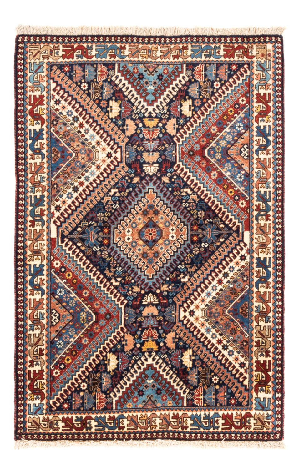 Perserteppich - Nomadic - 128 x 85 cm - dunkelblau