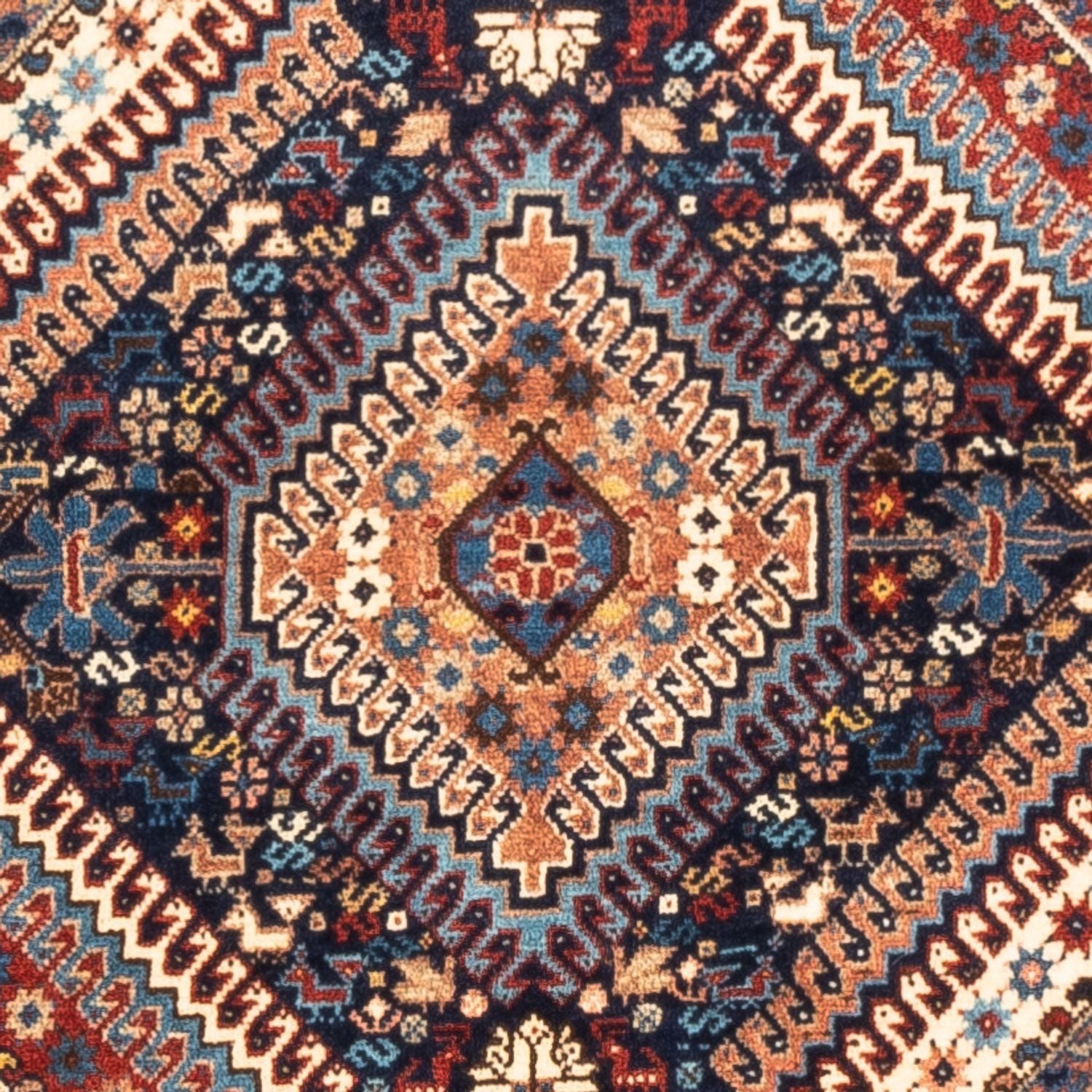 Perserteppich - Nomadic - 128 x 85 cm - dunkelblau