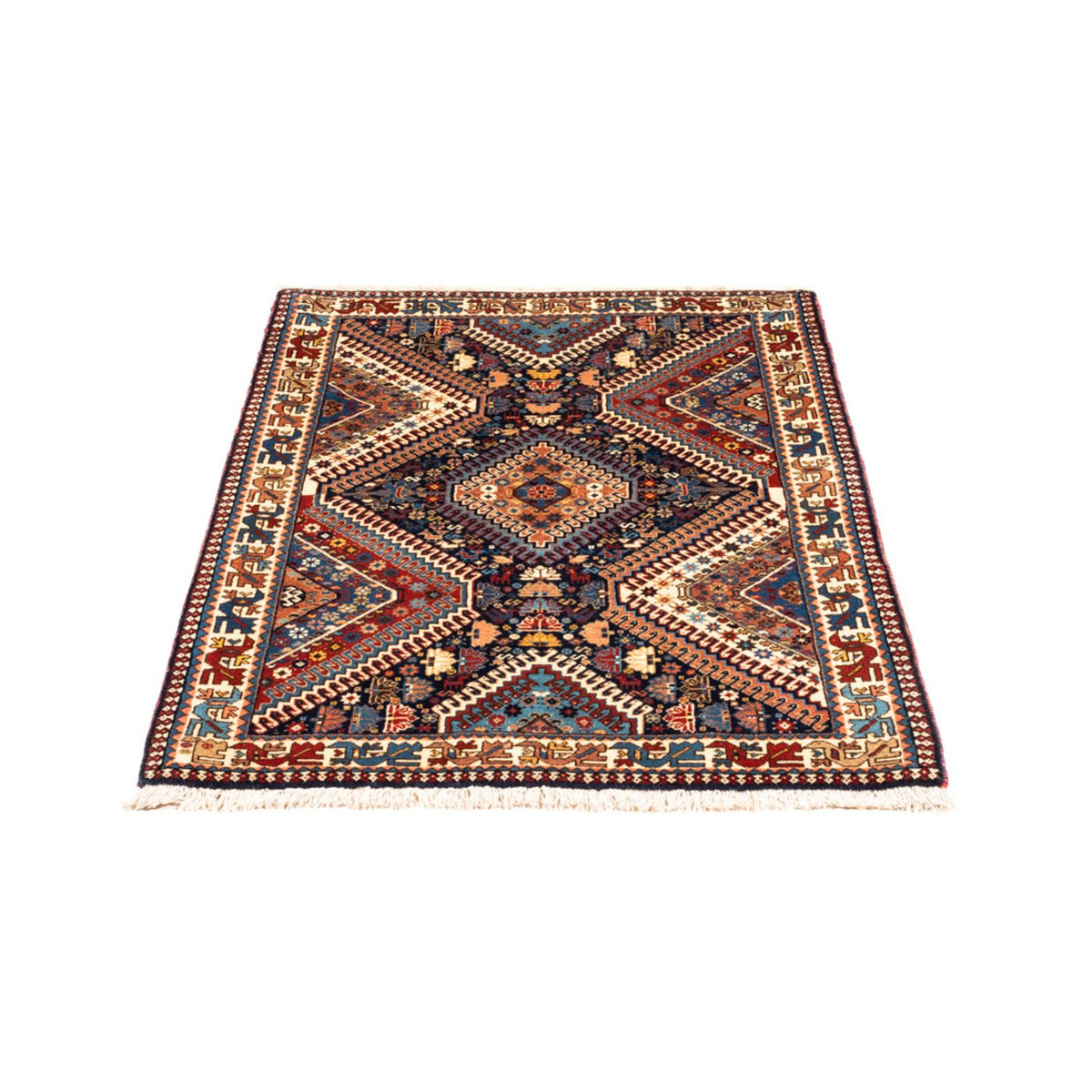 Perserteppich - Nomadic - 128 x 85 cm - dunkelblau