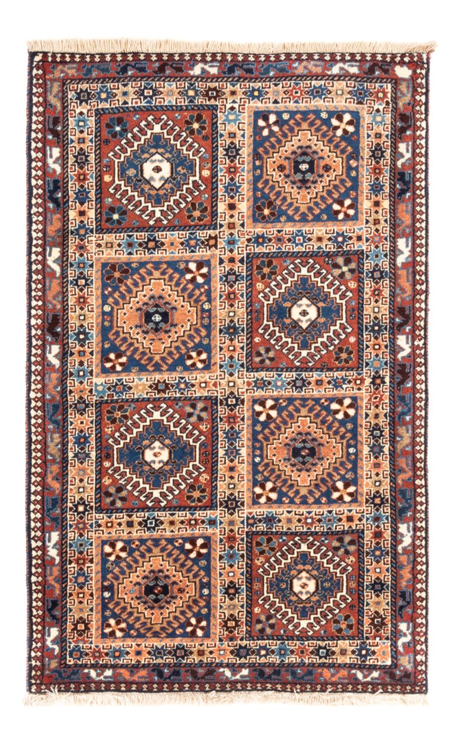 Perserteppich - Nomadic - 132 x 82 cm - mehrfarbig