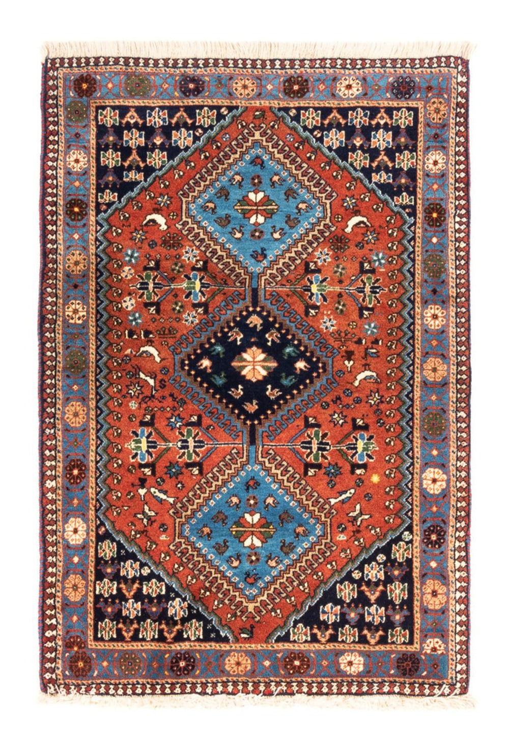Perserteppich - Nomadic - 123 x 84 cm - rot