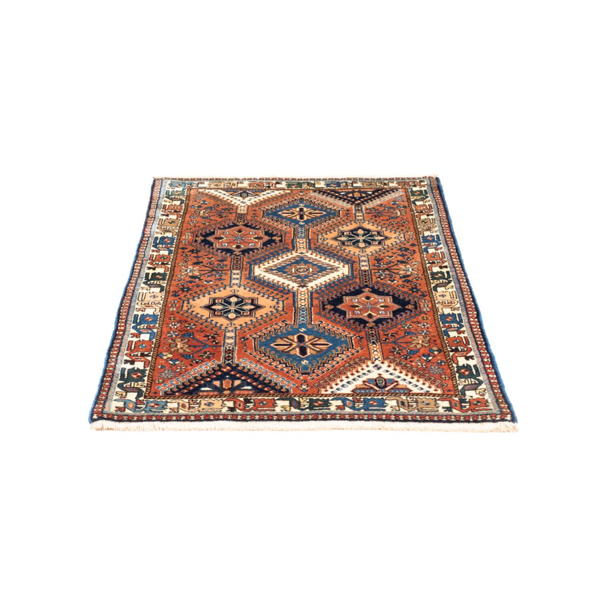 Perserteppich - Nomadic - 128 x 81 cm - rot