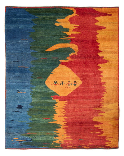Gabbeh Persisch Teppich 198x240cm - Perserteppich Wollteppich
