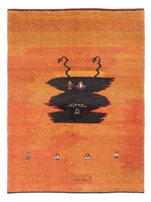 Gabbeh Teppich - Perser - 196 x 150 cm - mehrfarbig