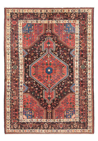 Hamadan Teppich 144x215cm - Perserteppich - hellrot