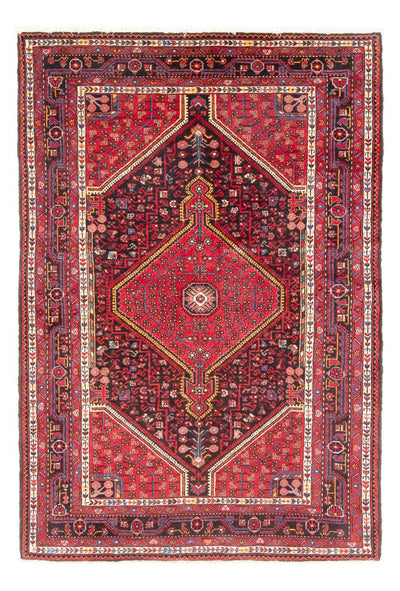 Hamadan Teppich 134x213cm - Perserteppich - hellrot