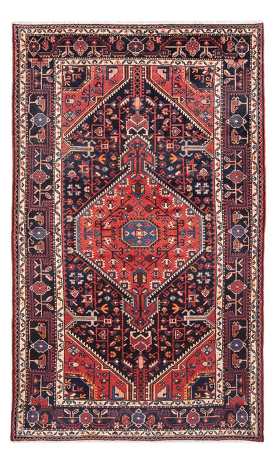 Hamadan Teppich 135x234cm - Perserteppich - dunkelblau